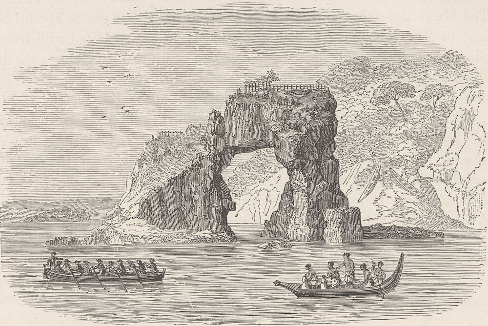 NEW ZEALAND. Pah, or fort, New Zealand (after Cook)  1890 old antique print